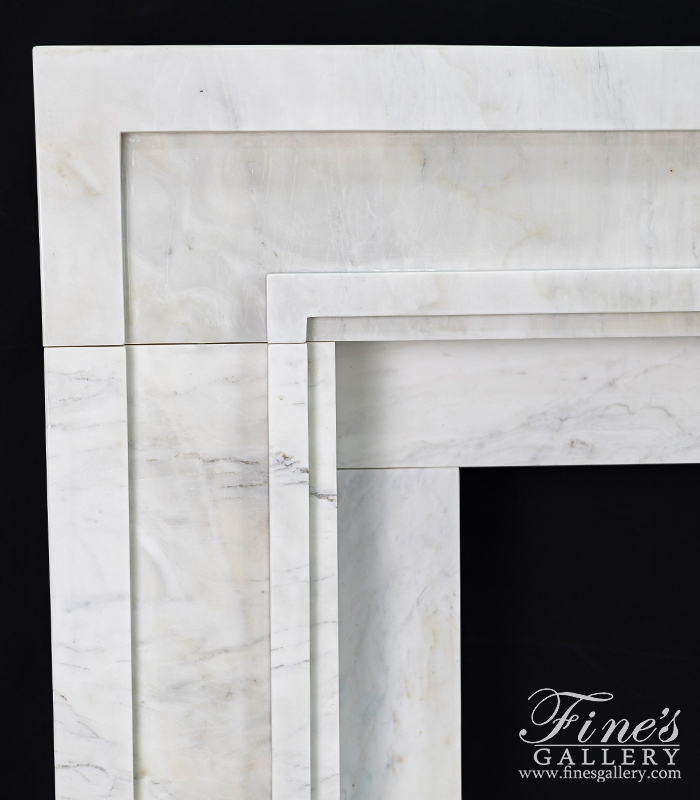 Marble Fireplaces  - A Contemporary Mantel In Statuary Marble - MFP-2478